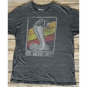 Shelby Cobra Mens Short Sleeve T-shirt Gray Size XL
